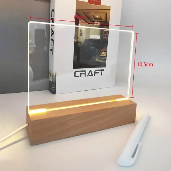 Lámpara LED tablero acrílico borrable. - Imagen 4