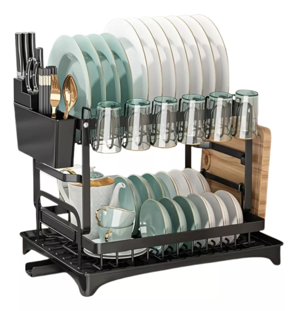 Escurridor de platos Organizador Drenaje Agua.