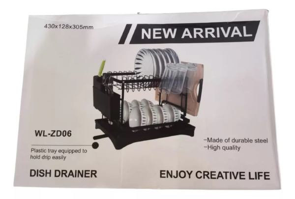 Escurridor de platos Organizador Drenaje Agua. - Imagen 3